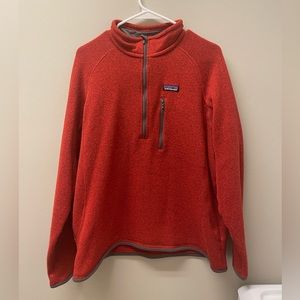 Red Patagonia pullover Mens